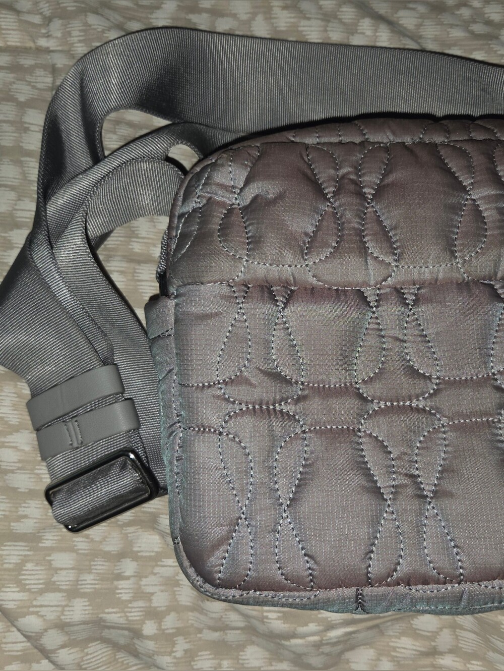Lululemon Quilted Grey Crossbody Bag